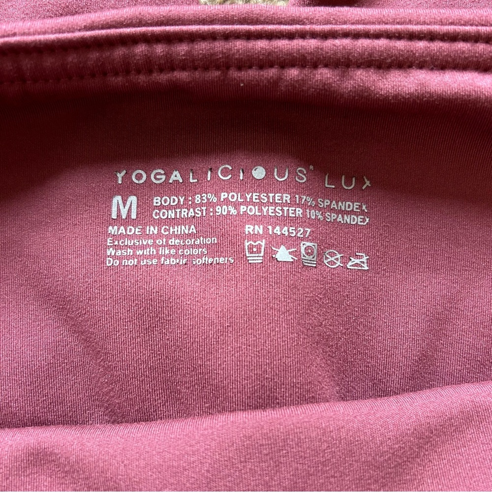 Maroon yogalicios‎ leggings; size: M - Picture 5 of 8